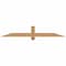 Ekena Millwork Eugene Smooth Timber Gable Bracket, Western Red Cedar, 60"W x 10"H x 3 1/2"D x 3 1/2"F, 4/12 Pitch GBW060X10X0404EUG00SWR - alternate 1